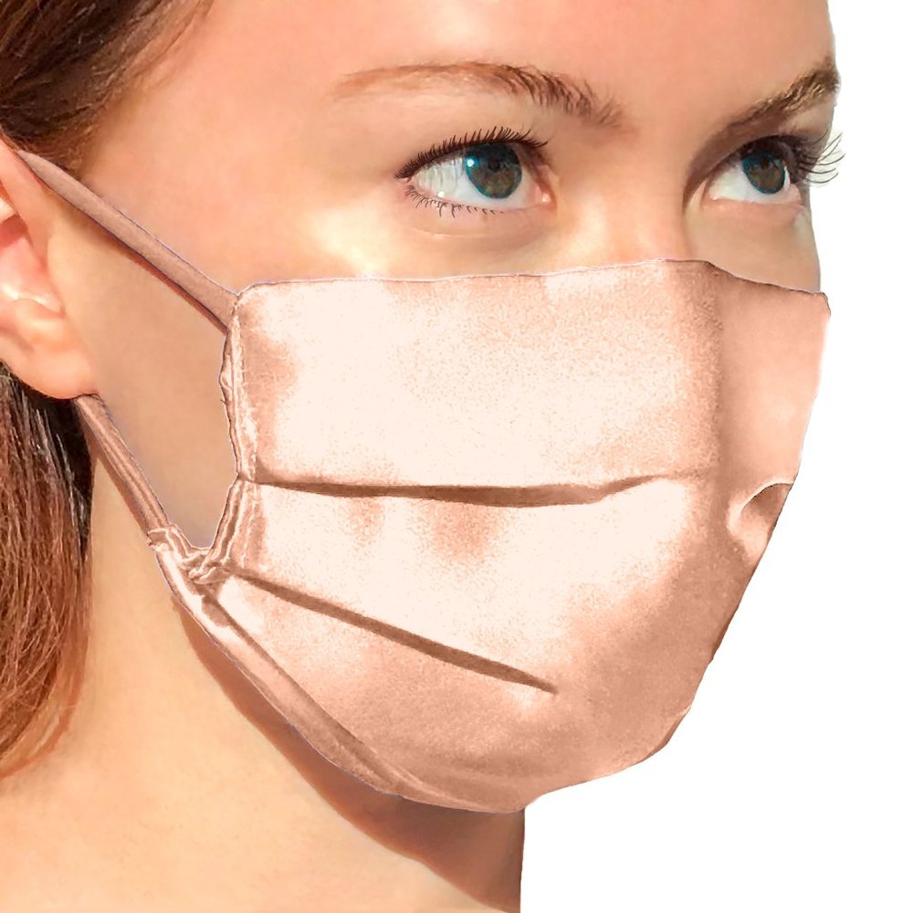 Pack of Three Pure Silk Face Mask Washable Reusable Anti Acne Discounted